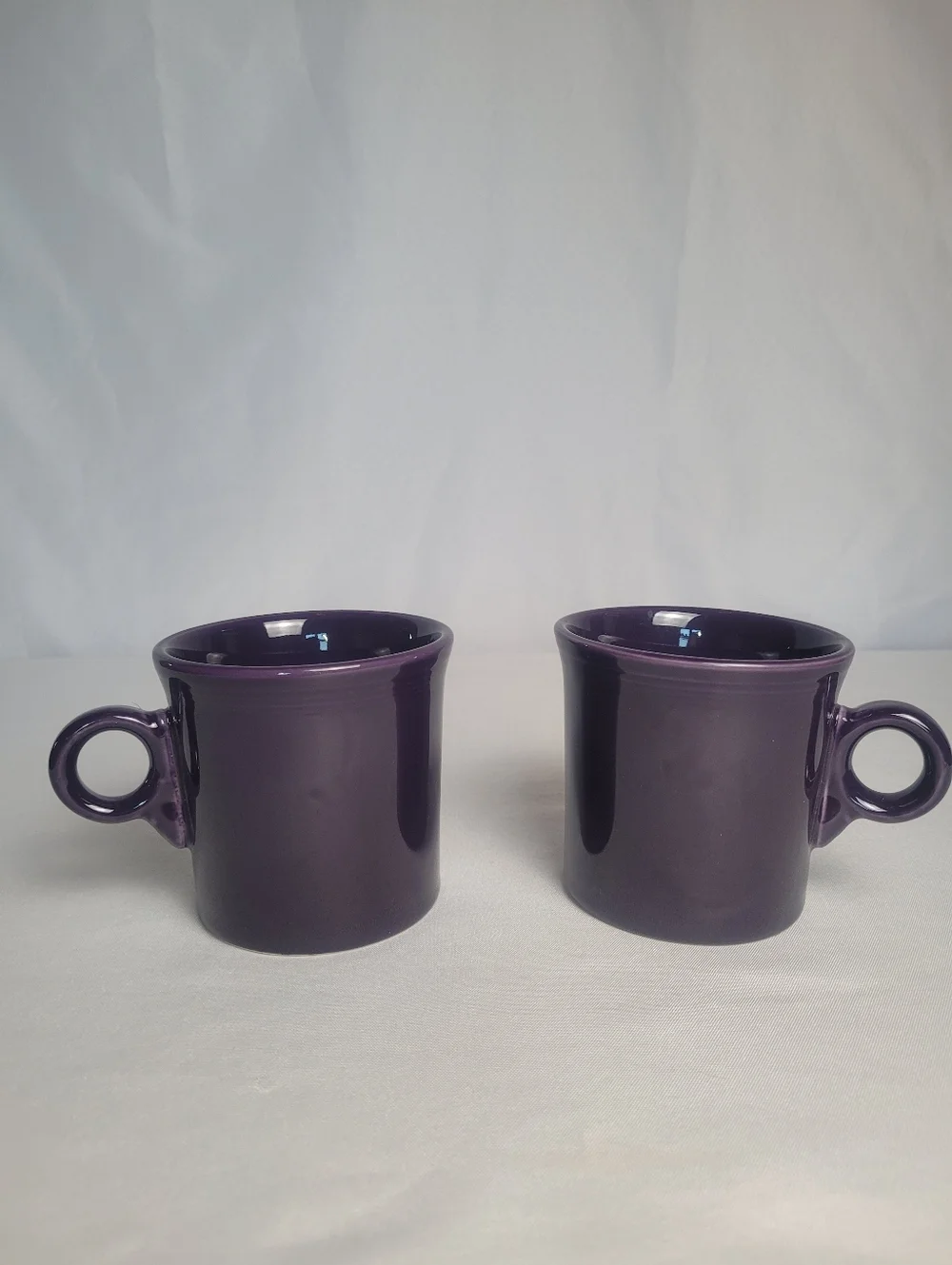 Fiestaware Lot Of 2 Plum Purple Coffee Mugs Homer Laughlin